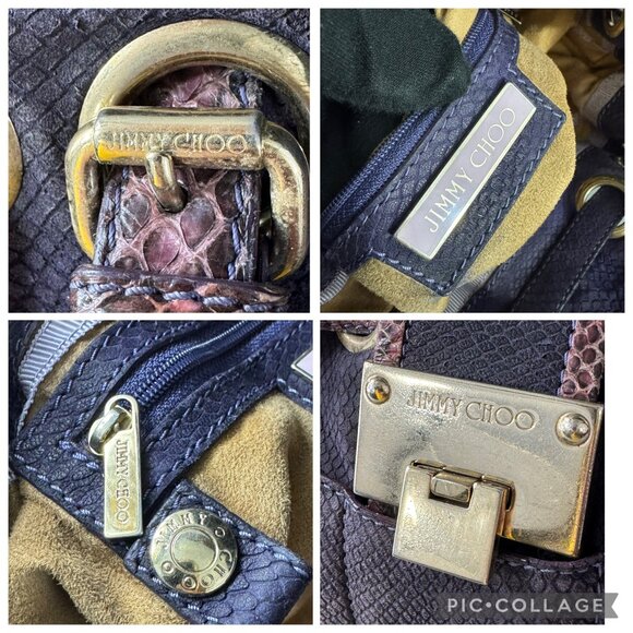 Authentic Vintage Jmmy Choo Ramona Embossed Snake Skin Purse - Picture 11 of 14